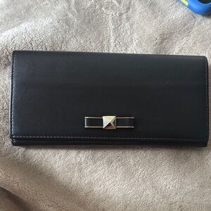 Furla Elegant Black Wallet with Gold Detail